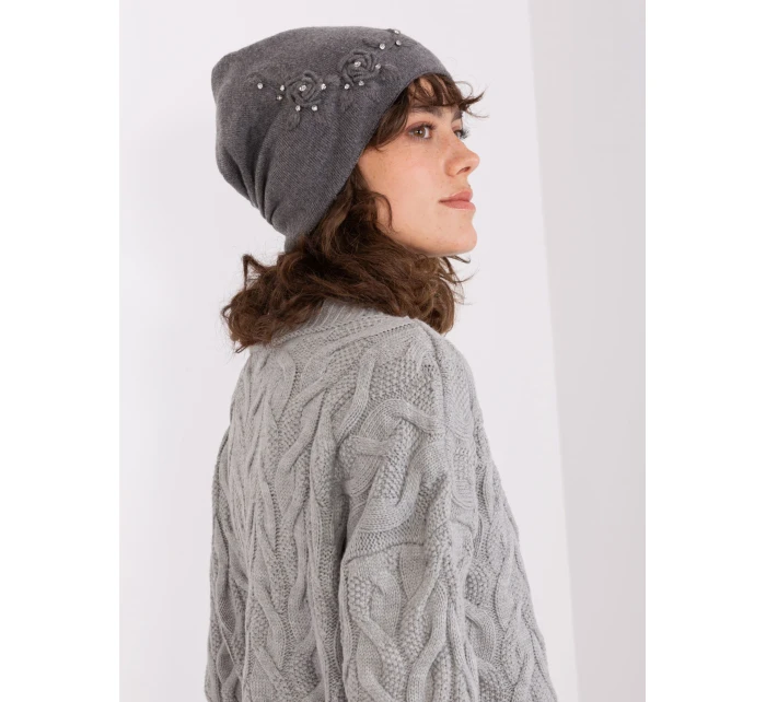 Czapka AT CZ model 19014875 ciemny szary - FPrice Czapka AT CZ model 19014875 ciemny szary - FPrice