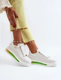 Dámské kožené tenisky GOE Bílé