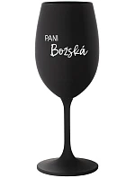 GOD'S LADY - čierny pohár na víno 350 ml