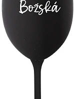 GOD'S LADY - čierny pohár na víno 350 ml