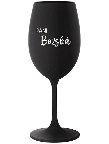 GOD'S LADY - čierny pohár na víno 350 ml