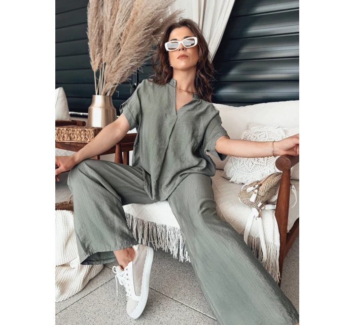 Dámská halenka khaki Dstreet model 21977043 - FashionStreet Dámská halenka khaki Dstreet model 21977043 - FashionStreet