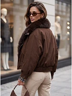 Krótka kurtka damska z  brązowa model 22341043 - FashionStreet