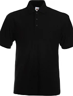 Fruit of the Loom Heavy 65/35 Pique Polo – Piqué polo z hrubej bavlny 16.3204 čierna