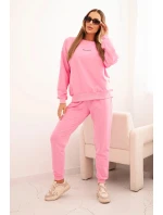 Dámska bavlnená súprava s potlačou Minimal light pink