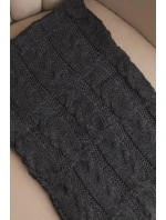 Dámský pletený vlněný komín měkký a teplý model 21866344 grafitový - K-Fashion Dámský pletený vlněný komín měkký a teplý model 21866344 grafitový - K-Fashion