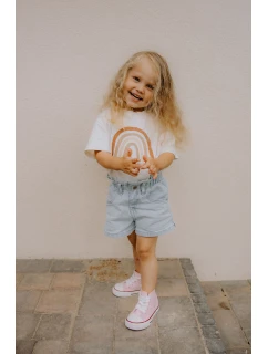 Dziecięce Wysokie Trampki Różowe Mona