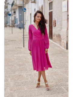 Dámské šaty SUK0372 Tmavě fialová - Roco Fashion