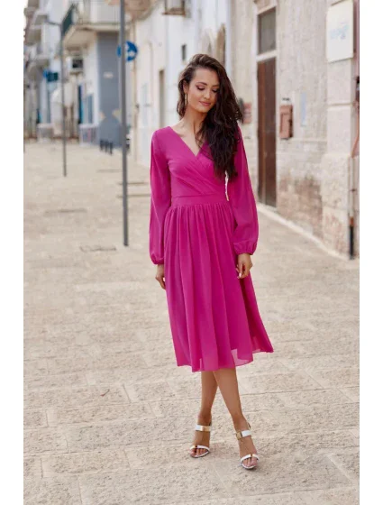 Dámské šaty model 18694725 Tmavě fialová - Roco Fashion