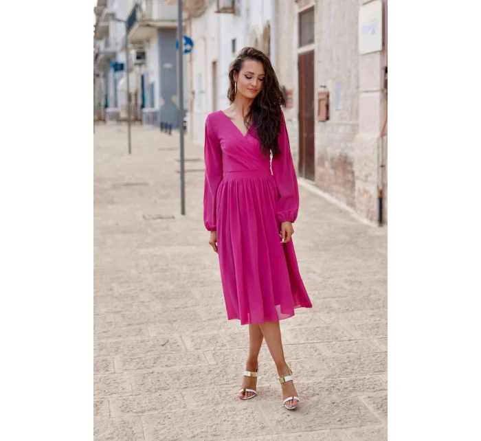 Dámské šaty model 18694725 Tmavě fialová - Roco Fashion