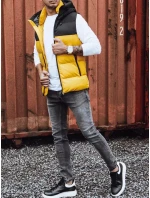 Pánská prošívaná žlutá vesta Dstreet model 21965406 - FashionStreet