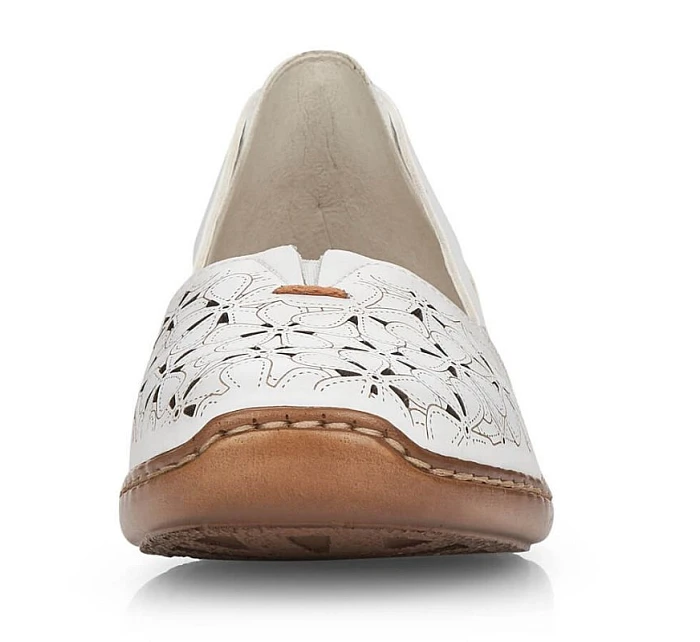 W bílá kožená polobotka model 22050397 - Rieker