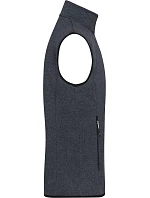 JN Pánská pletená fleecová vesta se stojáčkem 02.0 dark grey model 22489657 - Daiber JN Pánská pletená fleecová vesta se stojáčkem 02.0 dark grey model 22489657 - Daiber