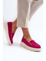 Zamszowe Damskie Mokasyny Fuksja Filidia Zamszowe Damskie Mokasyny Fuksja Filidia