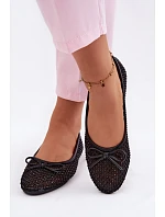 Síťované baleríny s ozdobou Vinceza 62270 Černé Síťované baleríny s ozdobou Vinceza 62270 Černé