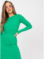Lara RUE PARIS zelené šaty s dlhým rukávom