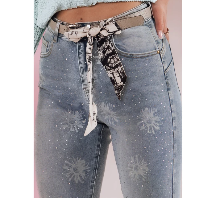 Dámské džínové úzké kalhoty s páskem modré Dstreet model 21984787 - FashionStreet Dámské džínové úzké kalhoty s páskem modré Dstreet model 21984787 - FashionStreet