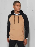 Pánská základní mikina s kapucí ve velbloudí barvě Dstreet model 21985971 - FashionStreet Pánská základní mikina s kapucí ve velbloudí barvě Dstreet model 21985971 - FashionStreet
