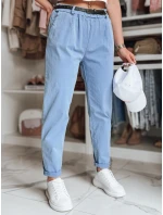 Dámské kalhoty chinos s páskem modré Dstreet model 21986512 - FashionStreet