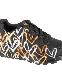 Skechers JGoldCrown: Uno Lite - Metallic 314067L-BKGD Black 28