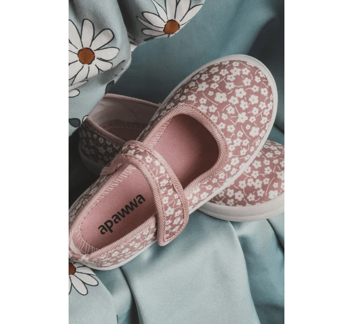 Dětské balerínky na suchý zip v růžové model 21610949 - Boto