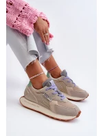 Sneakersy Damskie Na Platformie Memory Foam System Big Star NN274681 Beżowe Sneakersy Damskie Na Platformie Memory Foam System Big Star NN274681 Beżowe