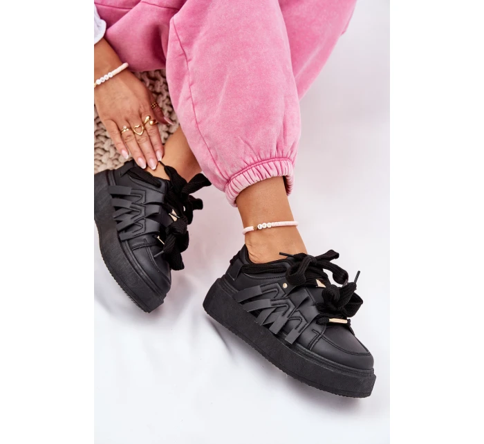 Sneakersy Na Platformě Černé model 21687594 - Boto