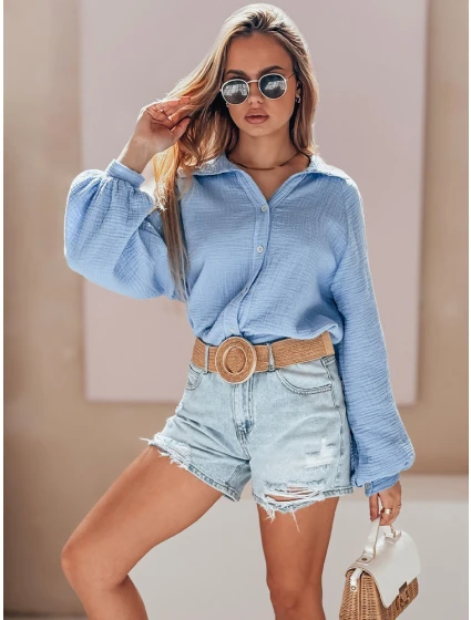 Dámské džínové šortky s páskem ON modré Dstreet model 21987629 - FashionStreet