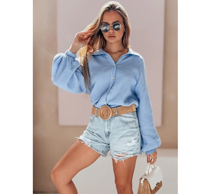 Dámské džínové šortky s páskem ON modré Dstreet model 21987629 - FashionStreet