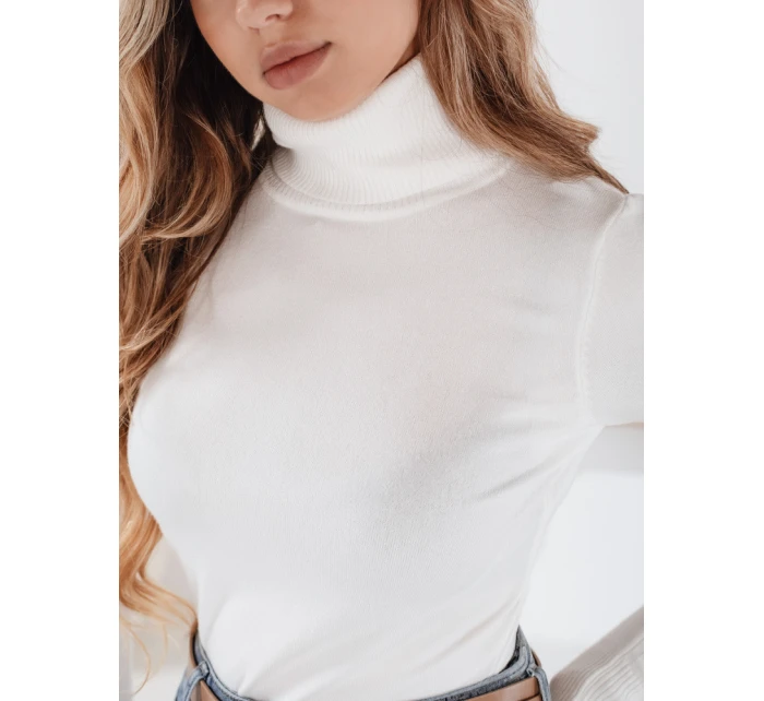 Dámsky sveter s rolákom VANORIA white FashionStreet MY2491