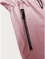 Tenká růžová bunda s kapucí model 19456819 - S'WEST Tenká růžová bunda s kapucí model 19456819 - S'WEST