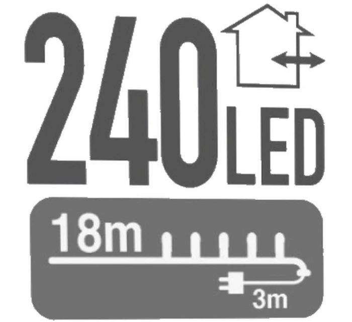 LAMPKI CHOINKOWE  240 LED CIEPŁY BIAŁY model 21832471