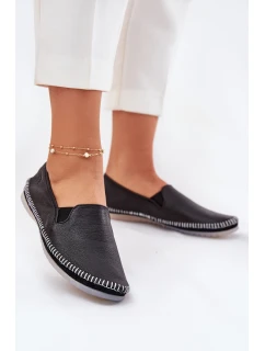 Skórzane Baleriny Maciejka T3512-71 Czarne