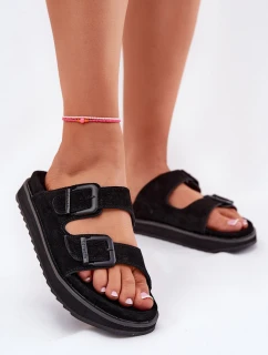 Dámské Zamszové Klapky S  Černé model 21694692 - D.Franklin