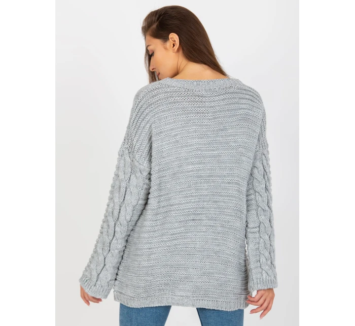 Sweter LC SW model 21817435 szary - FPrice Sweter LC SW model 21817435 szary - FPrice