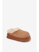 Dámske papuče s kožušinou - ťava Eveline Dámske papuče s kožušinou - ťava Eveline