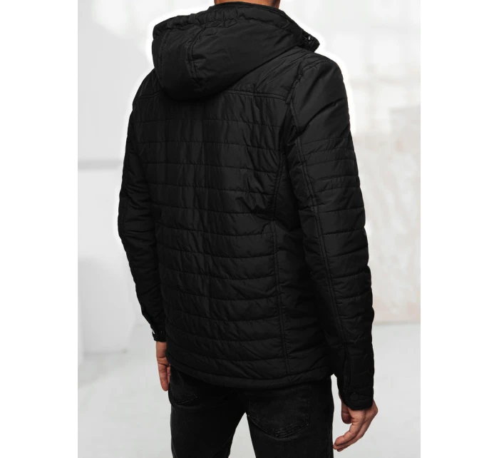 Pánská prošívaná bunda s kapucí černá Dstreet model 21983305 - FashionStreet