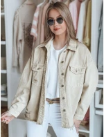Dámská oversize džínová bunda béžová Dstreet model 21988210 - FashionStreet