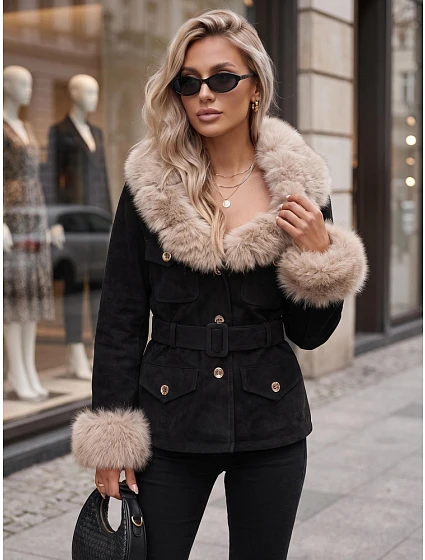 Kurtka damska z odpinanym czarna model 22346202 - FashionStreet