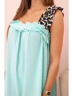 Dámské šaty s ramínky s leopardím potiskem mincovna