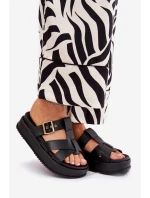 Dámské Pantofle Na Platformě S Pásky A Černé model 21687559 - Boto