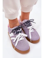 Nízké Dámské Tenisky S Šněrováním Fialové model 21689775 - Boto Nízké Dámské Tenisky S Šněrováním Fialové model 21689775 - Boto