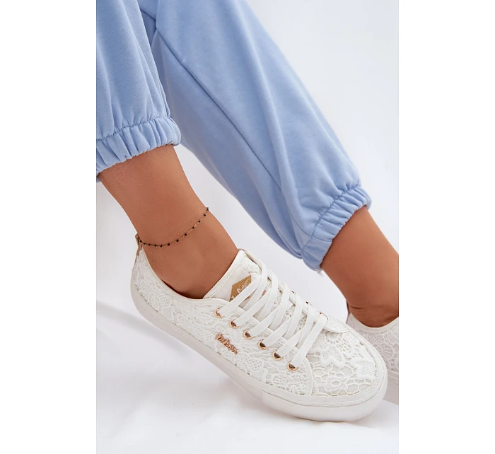 Dámské tenisky s krajkou model 22102739 Bílé - Lee Cooper