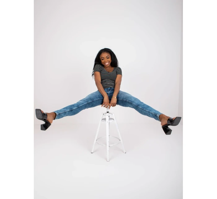 Džínsy nohavice D85035C62220M263 modré