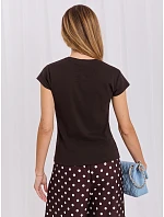T shirt RV TS model 22200520 ciemny brązowy - FPrice