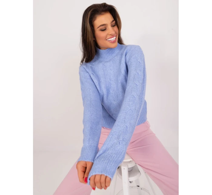 Sweter TW SW model 19525760 niebieski - FPrice Sweter TW SW model 19525760 niebieski - FPrice