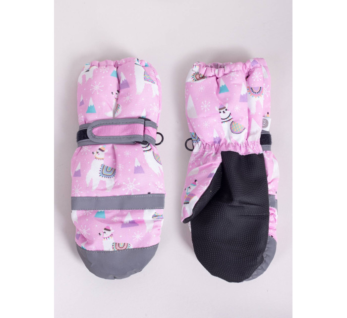 Detské zimné lyžiarske rukavice Yoclub REN-0309G-A110 Pink