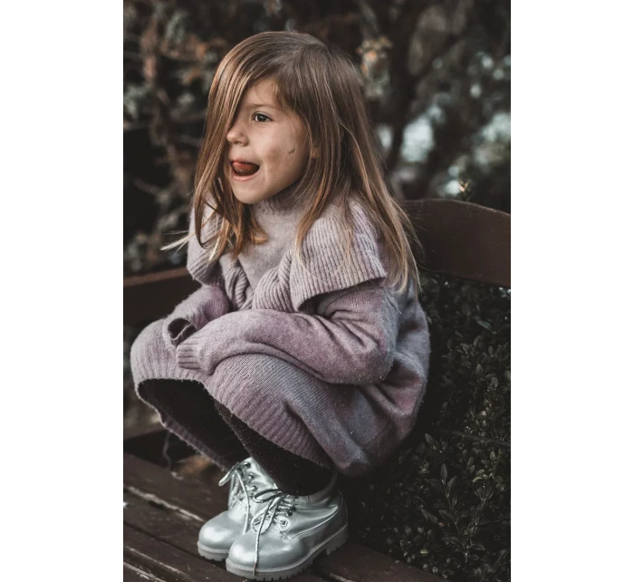 Dětské Boty Se Zipem stříbrné Dexter