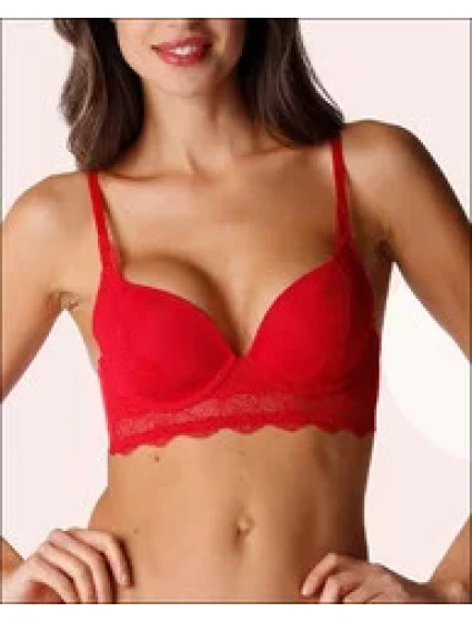 Dámska čipková vystužená podprsenka W0B2P PADDED TRIANGLE BRA - WONDERBRA