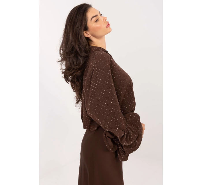 Dámská košile Tmavě hnědá  Italy Moda model 21908468 - FPrice